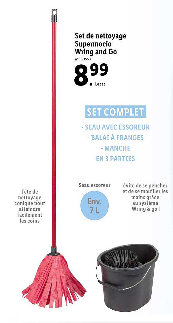 set de nettoyage supermocio wring and go