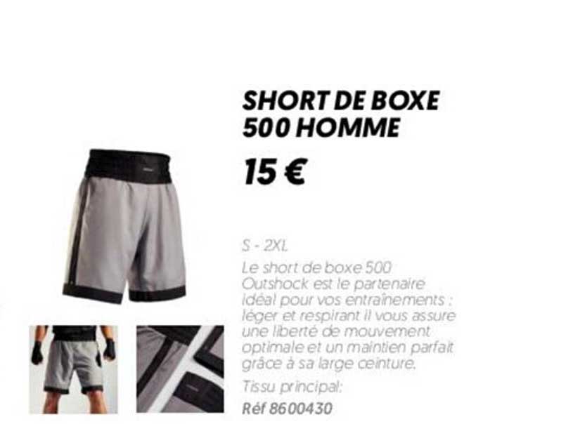 short de boxe 500 homme