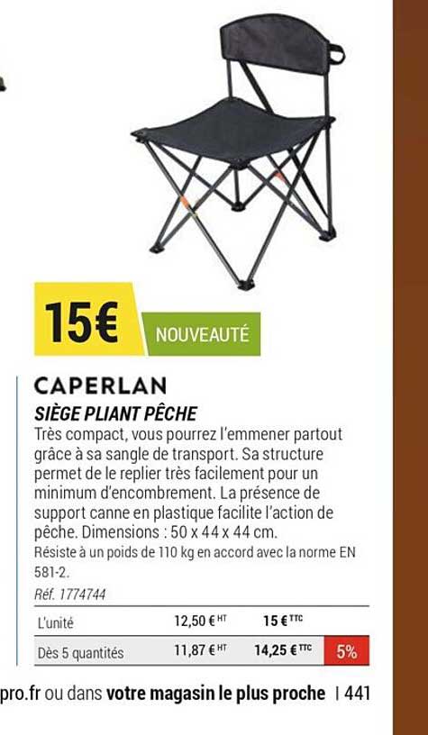 Siège Pliant Pêche Caperlan