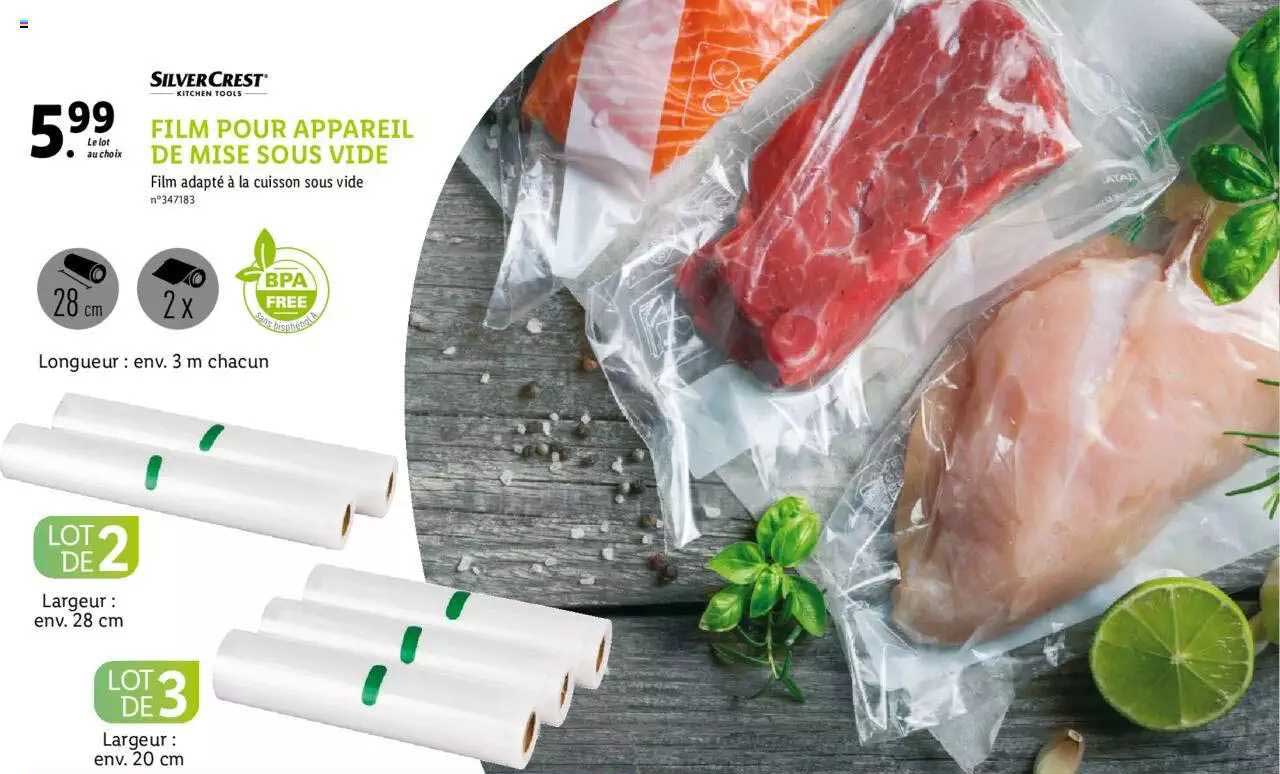 silvercrest film pour appareil de mise sous vide