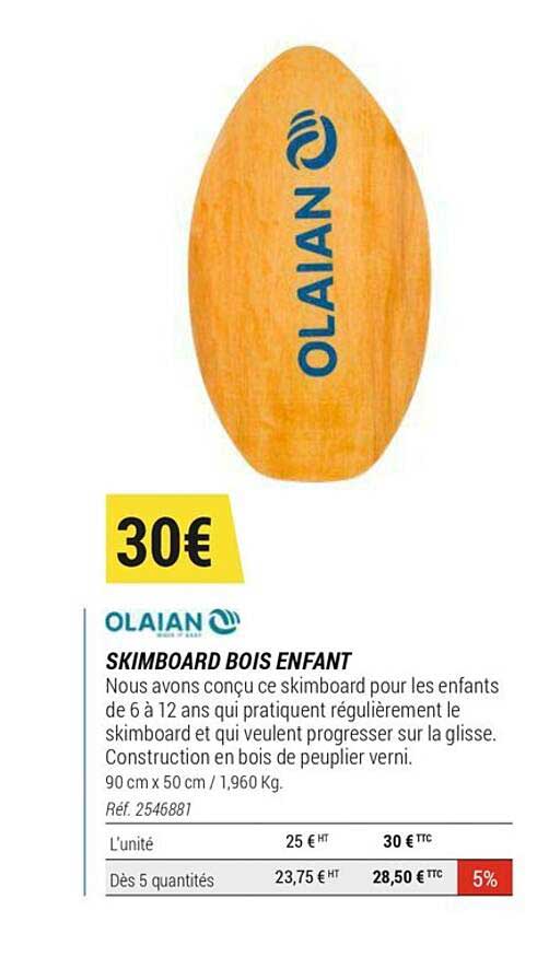 Skimboard Bois Enfant Olaian