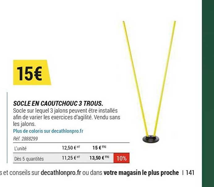 socle en caoutchouc 3 trous