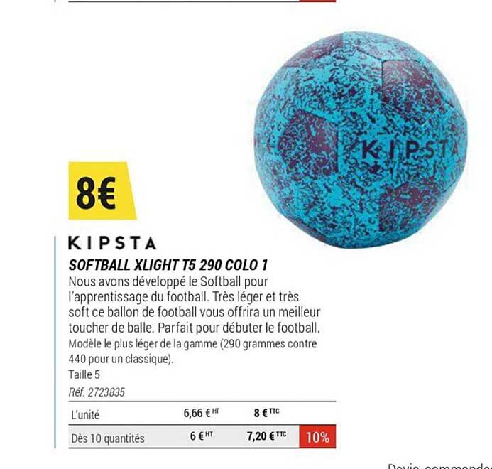 softball xlight t5 290 colo 1 kipsta