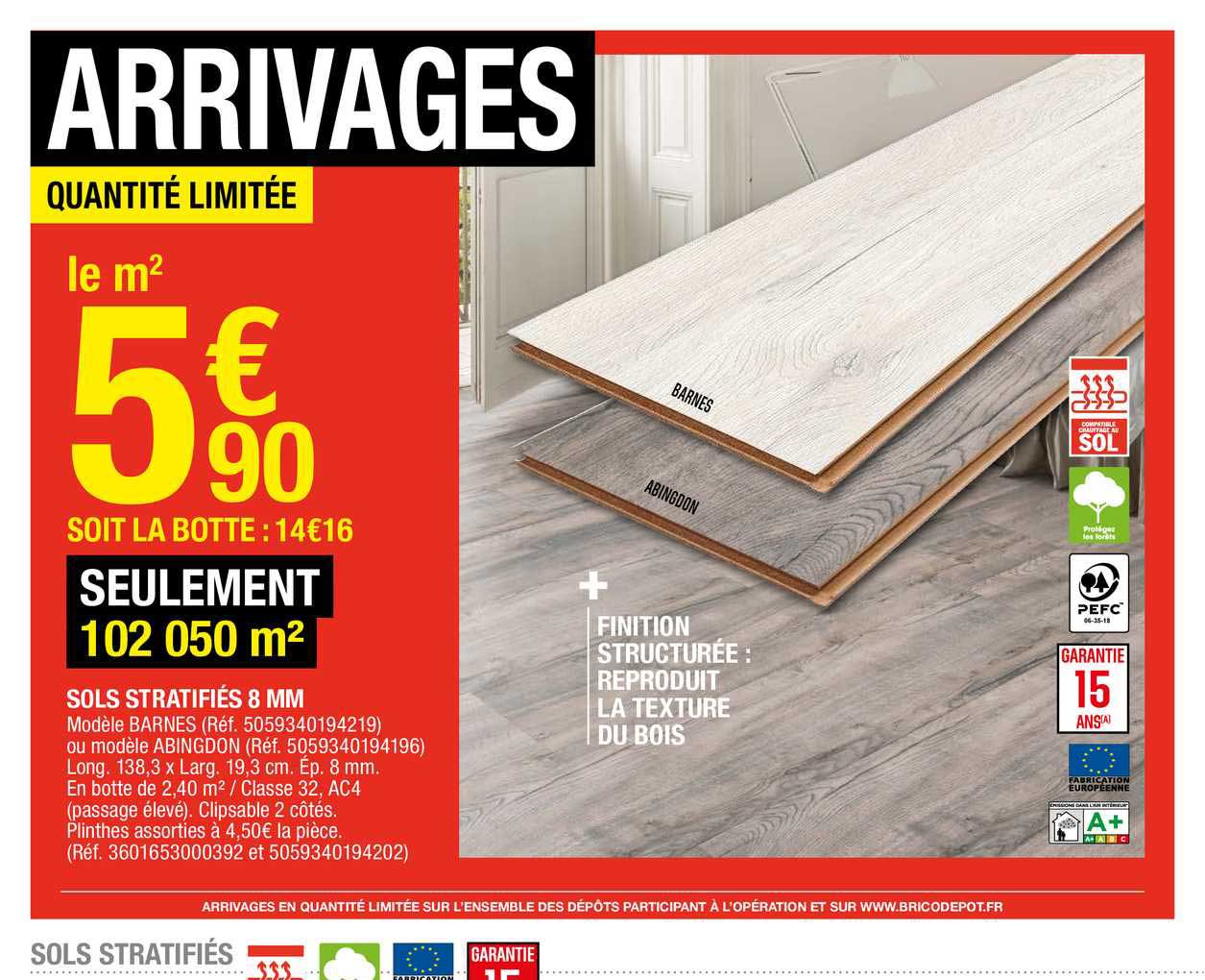 sols stratifiés 8 mm