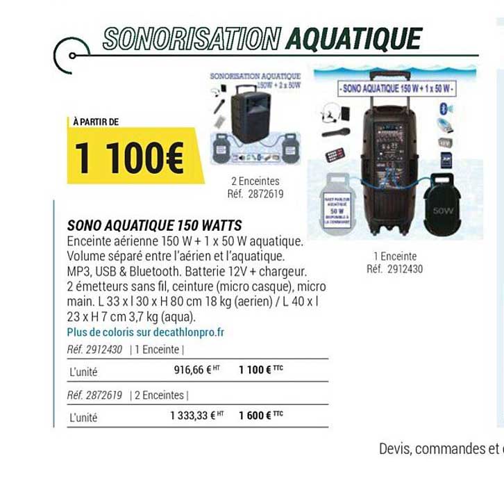 sono aquatique 150 watts