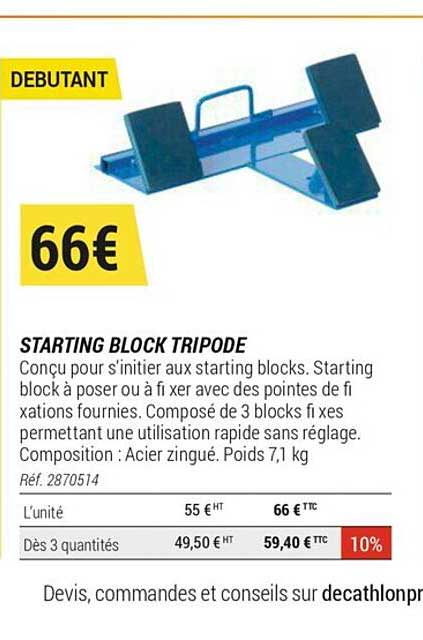 starting block tripode