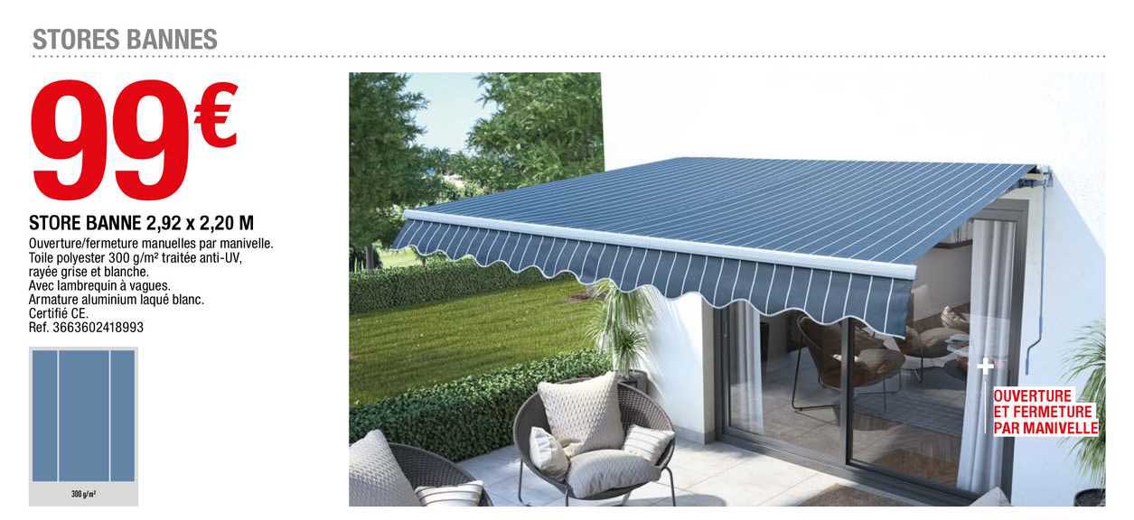 store banne 2.92x2.20 m