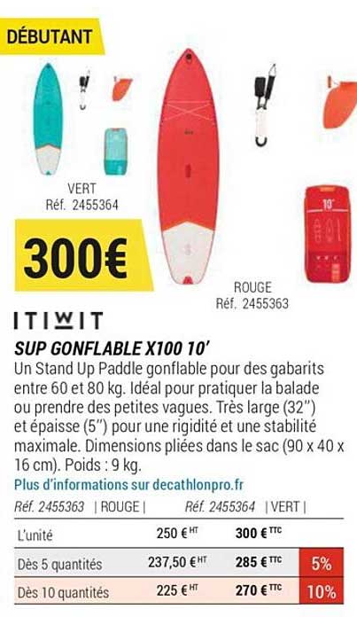 sup gonflable x100 10'