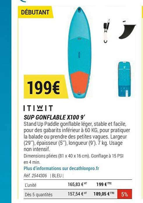 sup gonflable x100 9"