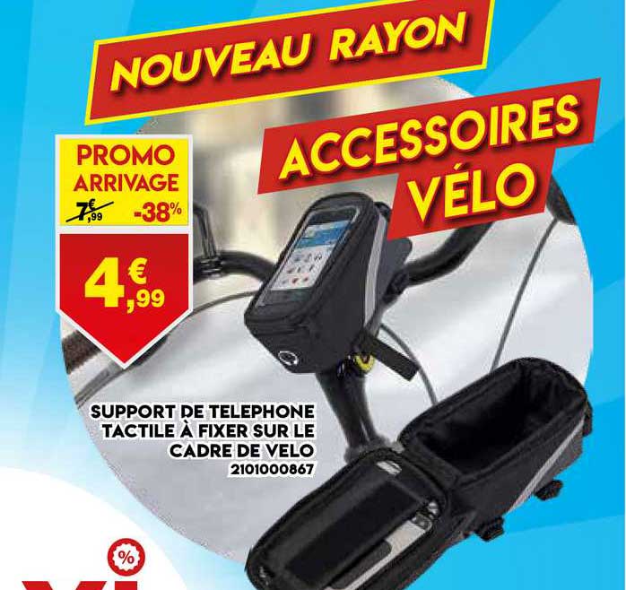 support de telephone tactile a fixer sur le cadre de velo