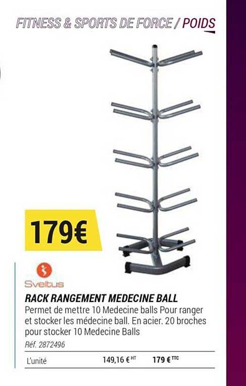 sveltus rack rangement medecine ball
