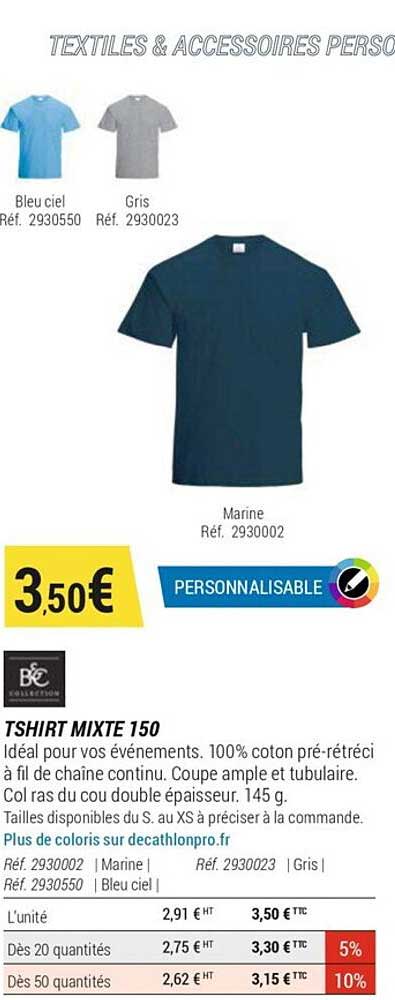 T-shirt Mixte 150