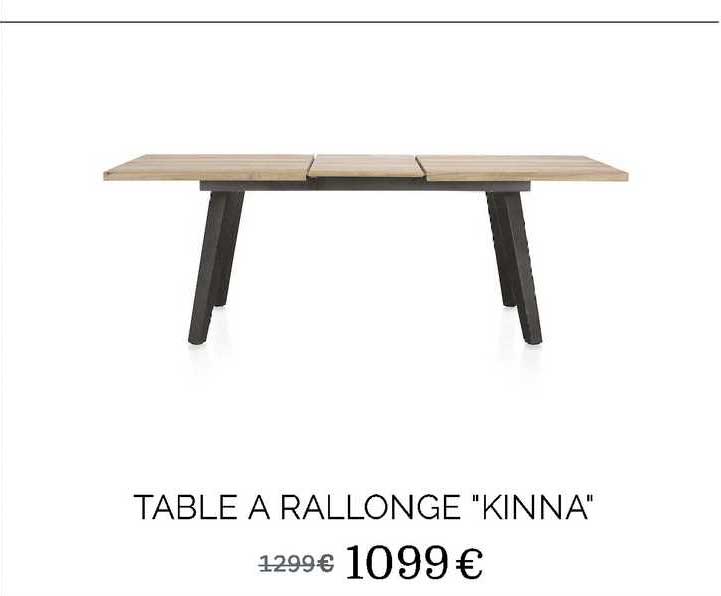 Table A Rallonge "kinna"
