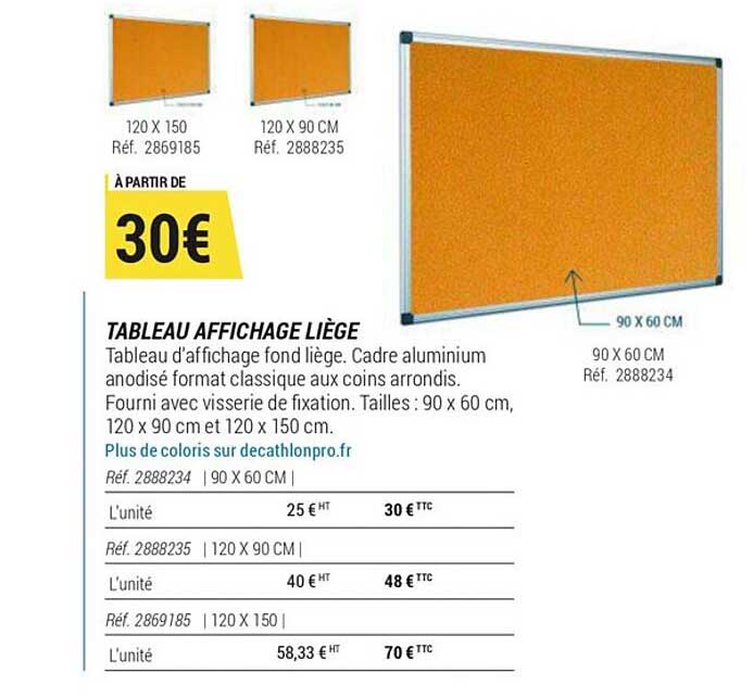 tableau affichage liège