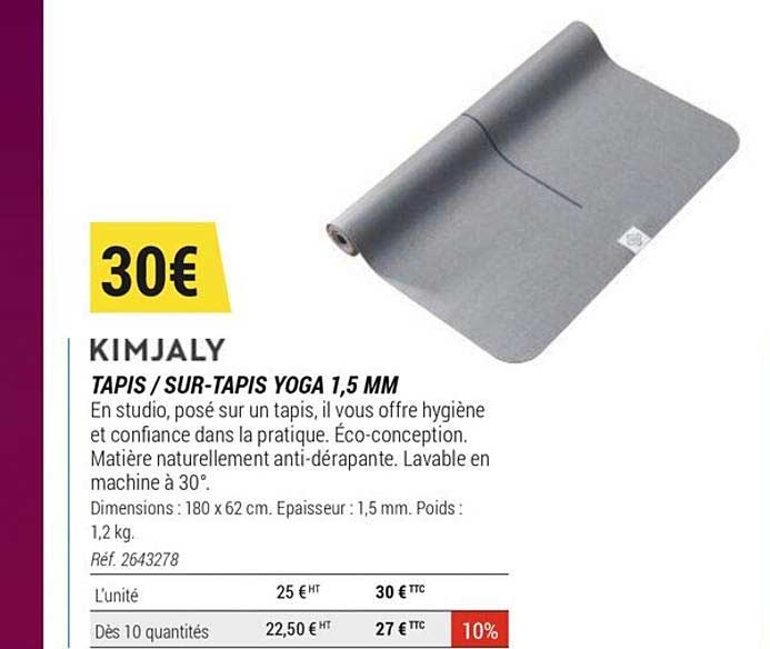 Tapis - Sur-tapis Yoga 1,5 Mm Kimjaly