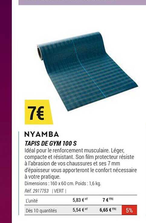 tapis de gym 100 s nyamba