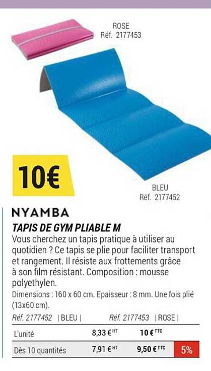 tapis de gym pliable m nyamba