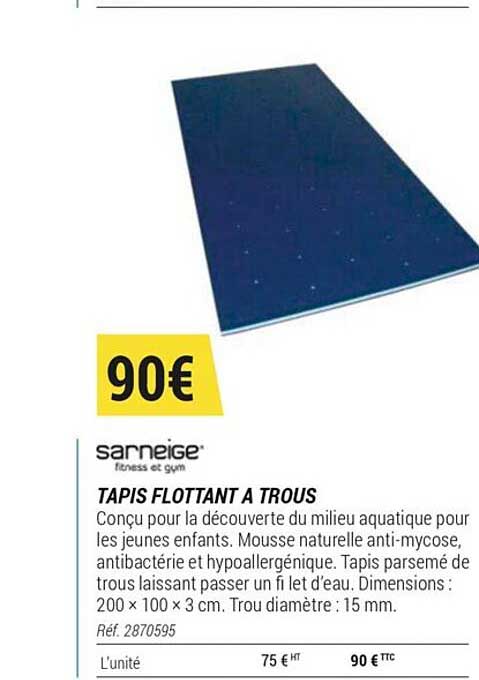 tapis flottant a trous