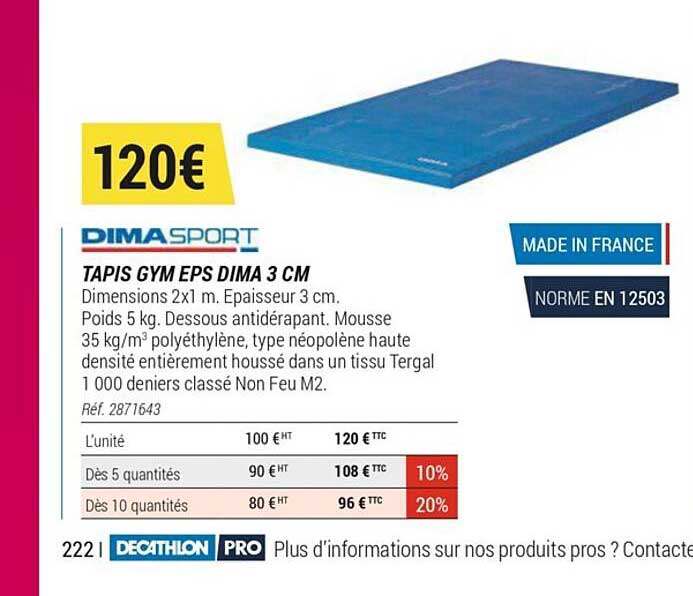 tapis gym eps dima 3 cm