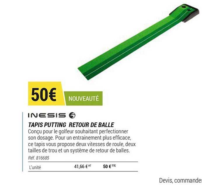 tapis putting retour de balle inesis