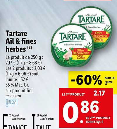 Tartare Ail & Fines Herbes