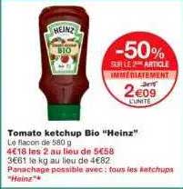 tomato ketchup bio "heinz"