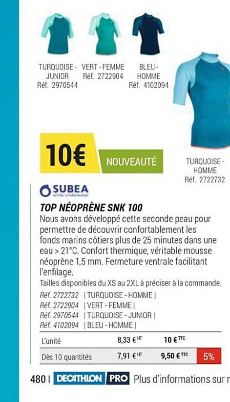 top néopréne snk 100