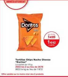 Tortilla Chips Nacho Cheese "doritos"