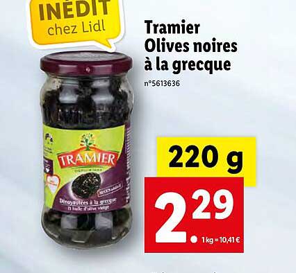 Tramier Olives Noires A La Grecque