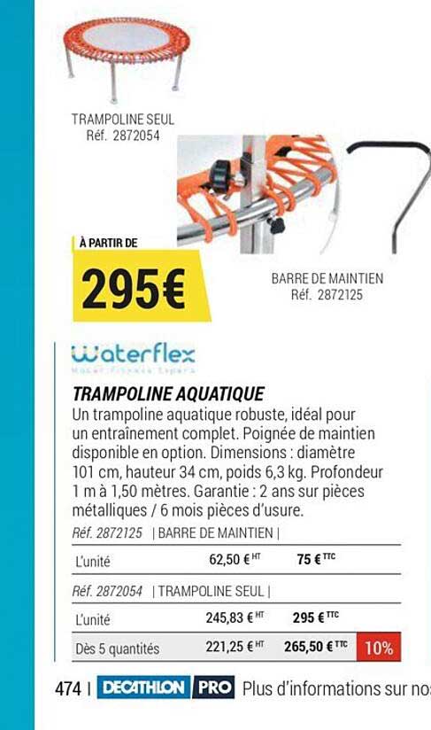 trampoline aquatique
