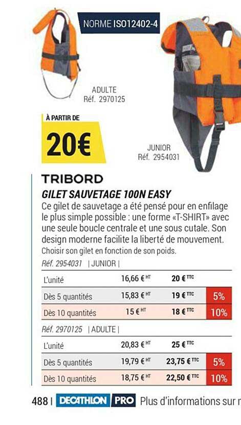 Tribord Gilet Sauvetage 100N Easy