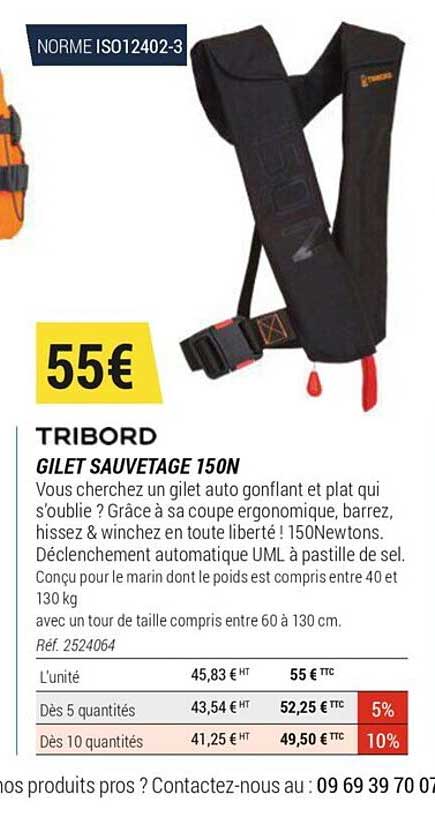Tribord Gilet Sauvetage 150N