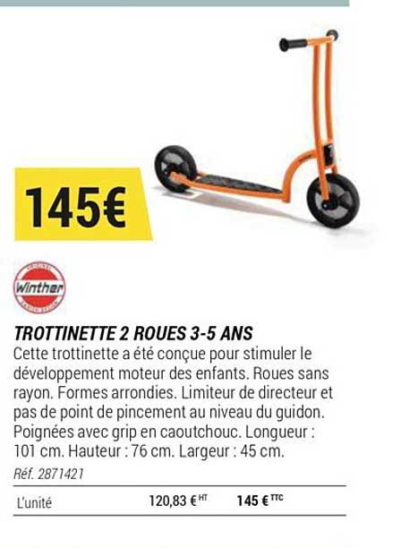 trottinette 2 roues 3-5 ans winther