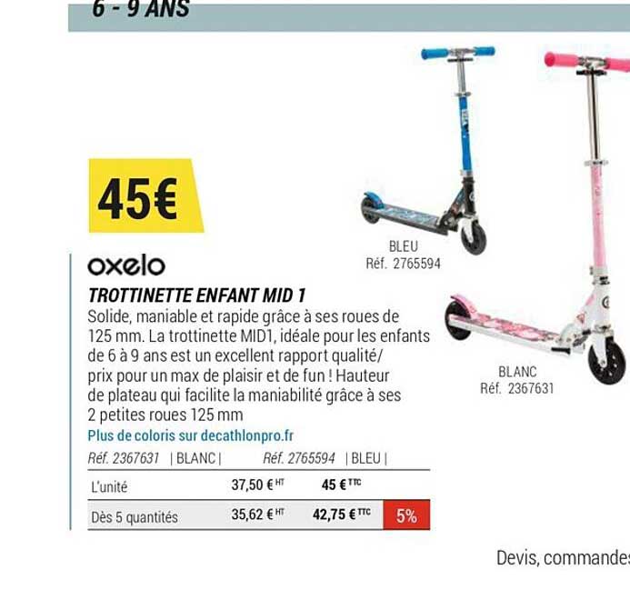 trottinette enfant mid 1 oxelo