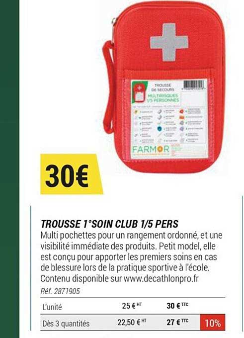 trousse 1° soin club 1-5 pers