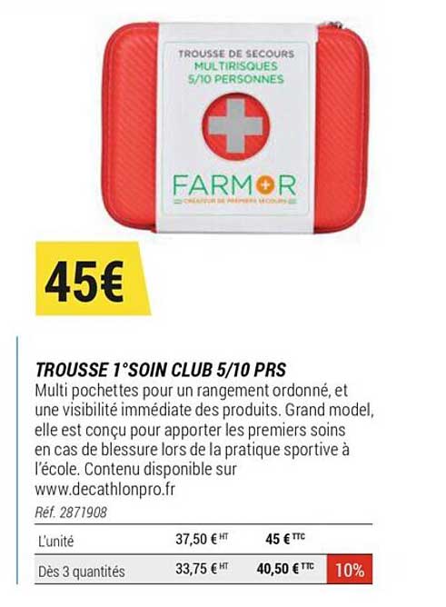 trousse 1° soin club 5-10 prs