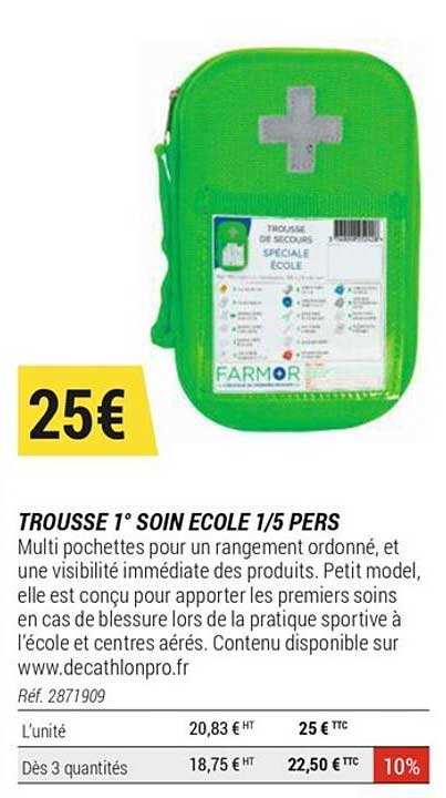 trousse 1° soin école 1-5 pers