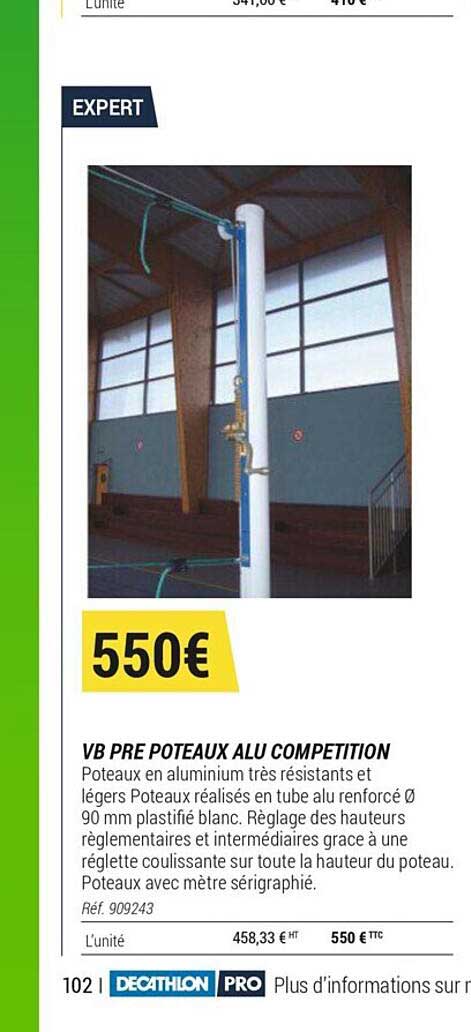 V8 Pre Poteaux Alu Competition