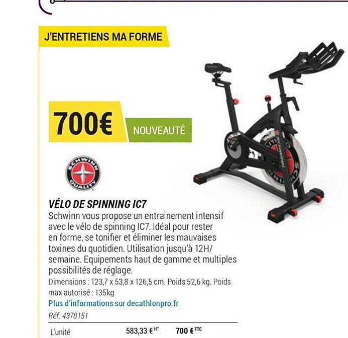 vélo de spinning ic7