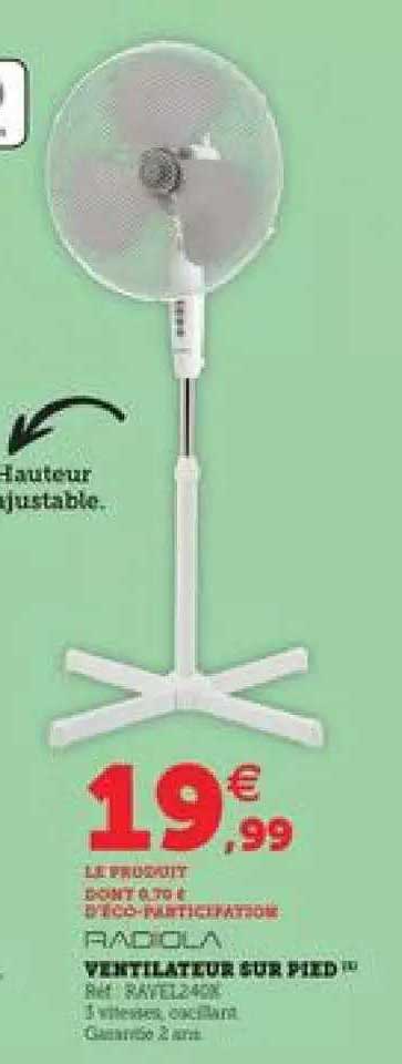 Ventilateur Sur Pied Radiola