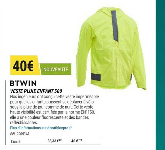 Veste Pluie Enfant 500 Btwin