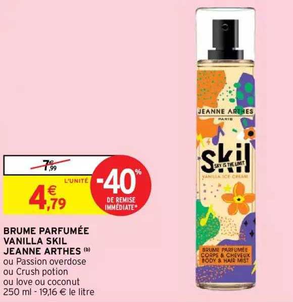Brume Parfumée Vanilla Skil Jeanne Arthes