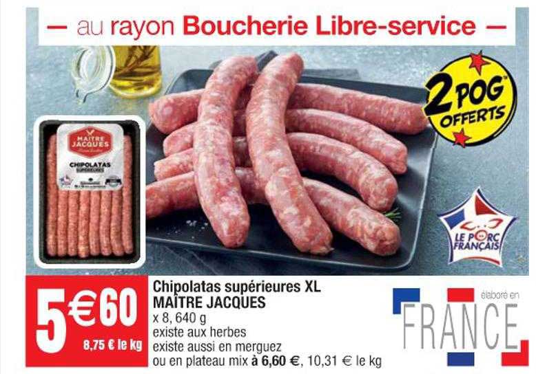 chipolatas supérieures xl maître jacques