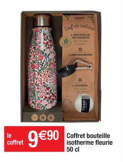 Coffret Bouteille Isotherme Fleurie 50 Cl