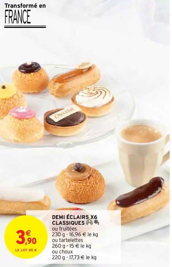 Demi éclairs X6 Classiques