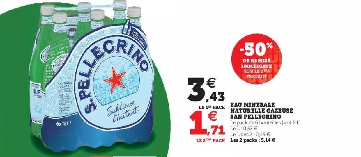 eau minérale naturelle gazeuse san pellegrino