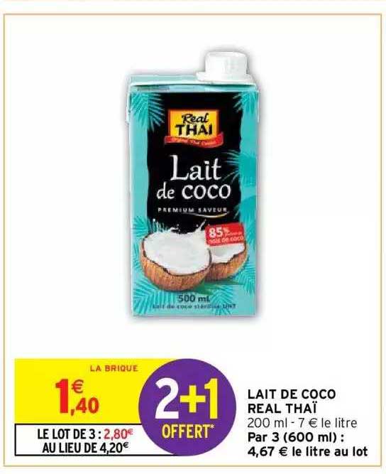 lait de coco real thaï