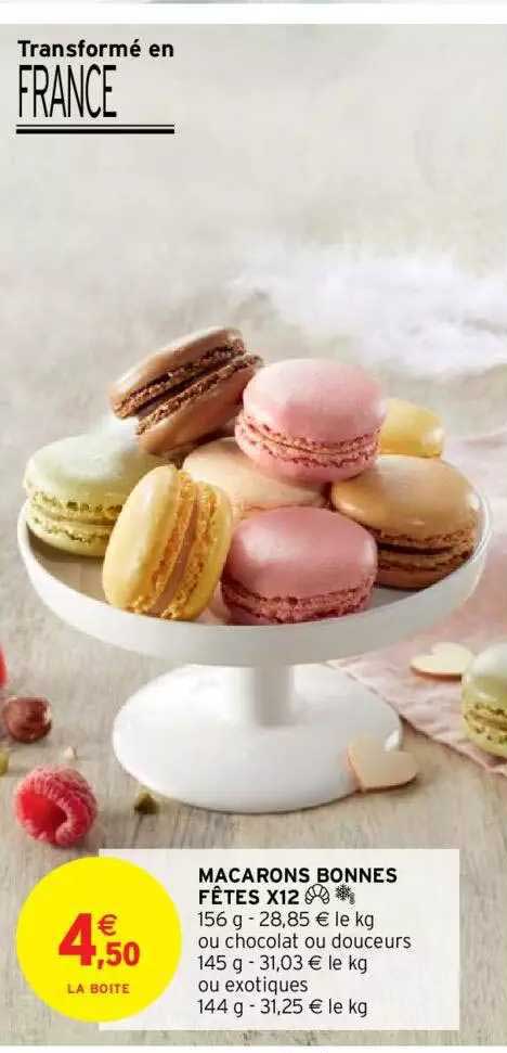 macarons bonnes fêtes x12