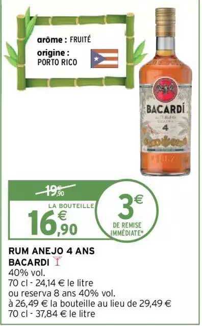 rhum anejo 4 ans bacardi