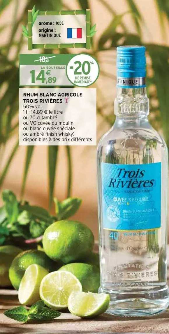 rhum blanc agricole trois rivières